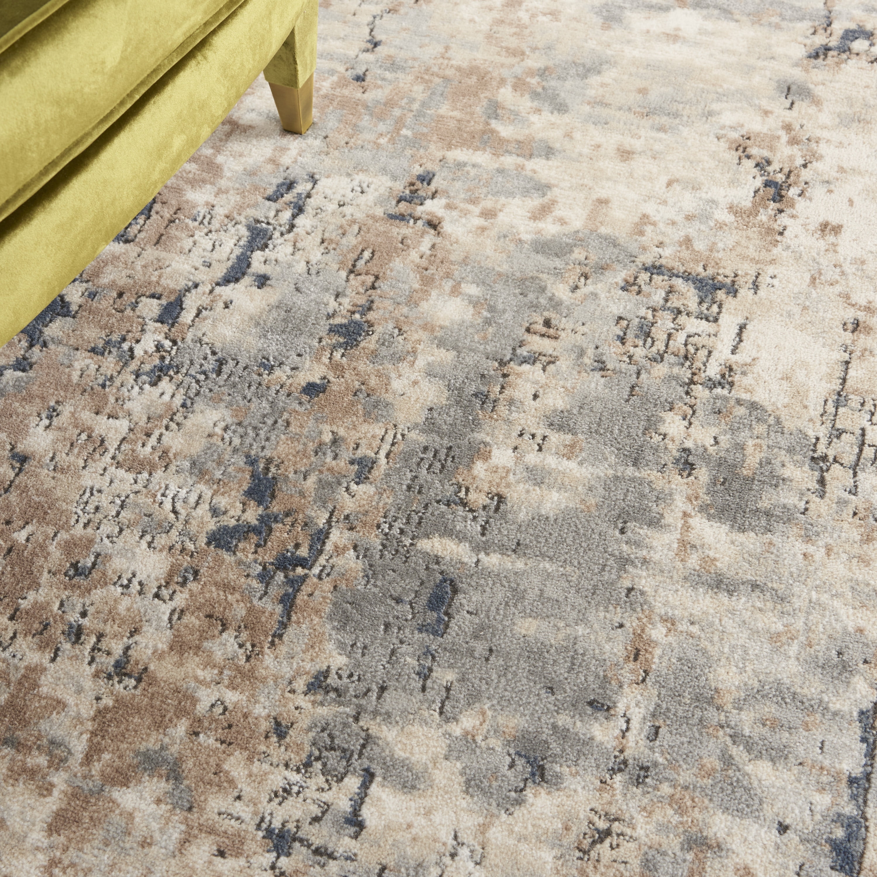 Nourison Concerto Abstract Beige Grey 10' x Round Area Rug (10 Round)
