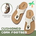 thumbnail image 3 of Lezzglt Kids Sandals with Cork Footbed Girls Boys Flip Flops, Casual Thong Slides Sandals Adjustable Straps Buckle,Flat Mules Arch Support Open Toes Flat for Toddler Summer Slippers, 3 of 8