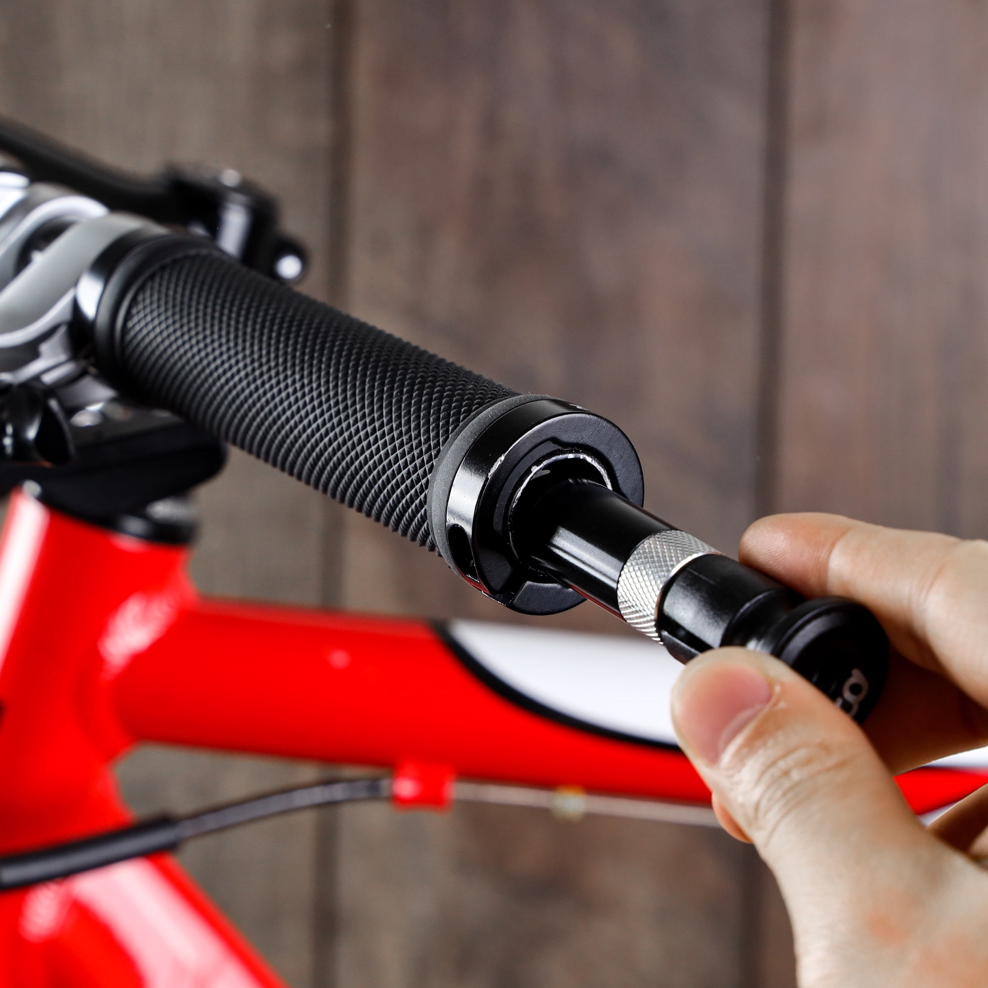 Store inside Handlebar Mountain Bike Bicycle Tubeless Tire Repair Plug Kit 