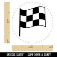 thumbnail image 2 of Waving Checkered Flag Self-Inking Rubber Stamp Ink Stamper - Yellow Ink - Mini 1/2 Inch, 2 of 7