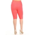 thumbnail image 3 of Women's Plus Size Lightweight Casual High Waist Solid Yoga Running Capri Leggings, 3 of 4