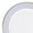 White with Blue and Gold Rim, variant on Smarty White with Red and Gold Chords Plastic Dinnerware Value Set 240ct