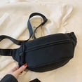 thumbnail image 5 of Riñoneras adecuadas para mujeres y hombres, bolsos tipo mensajero para correr, riñoneras de moda deportiva, negras, 5 of 5