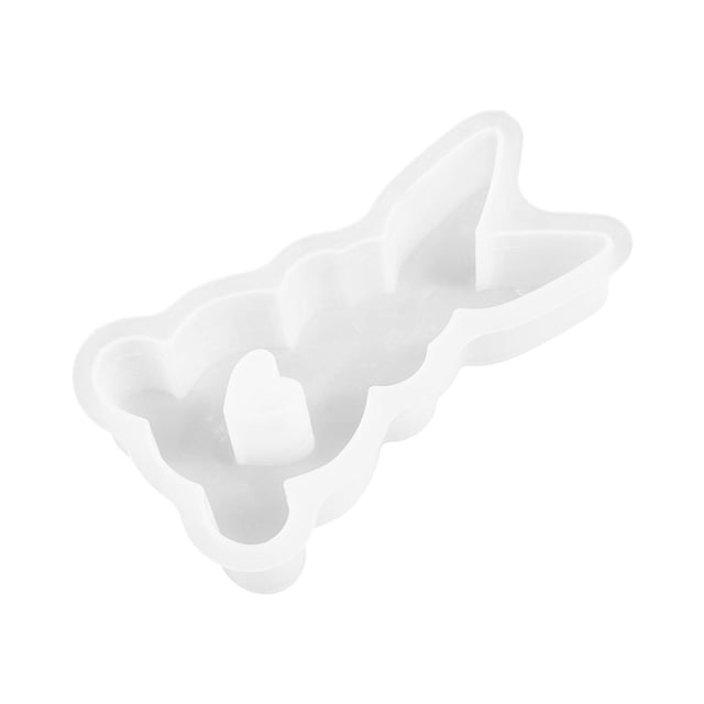 Transemion Rabbit Candle Silicone Model Durable Clay Reusable Decoration Easter Crafts White Style D