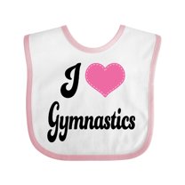 Inktastic I Love Gymnastics Girls Baby Bib