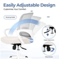 thumbnail image 5 of CELTOSS Ergonomic Home Office Chair, Mid Back Lumbar Support Desk Chair, Adjustable Height with Armrests for Adults, Ivory, 5 of 15