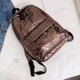 thumbnail image 5 of Fashion Women Solid Color Zipper Backpack Waterproof Shoulder Bag Travel Bag, 5 of 5