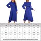 thumbnail image 2 of Vestido Vestido midi de línea A para mujer, vestido elegante y elegante, vestido largo fluido de color sólido Kuymtek Azul T XXL para Mujer, 2 of 8