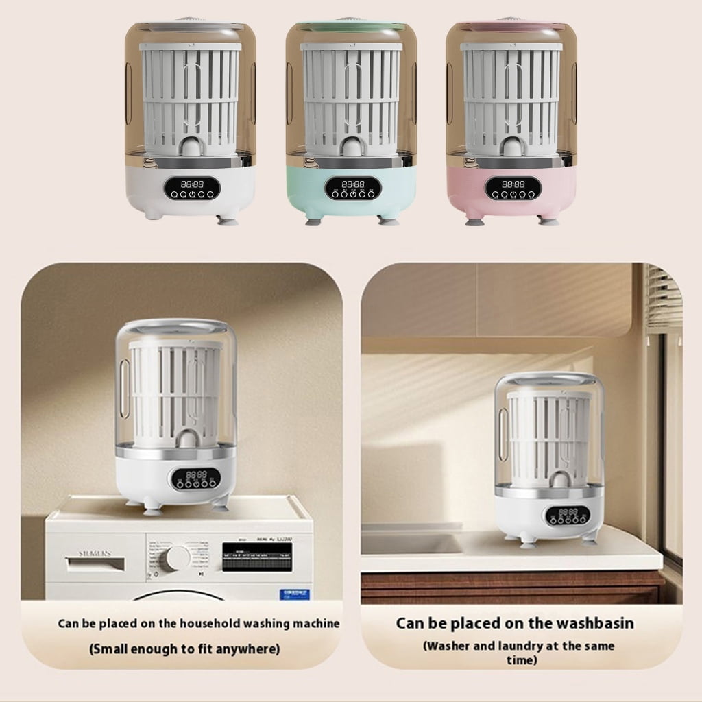 3L Underwear Washing Machine Underwear Baby Clothes Small Laundry Lightweight Portable for Apartment