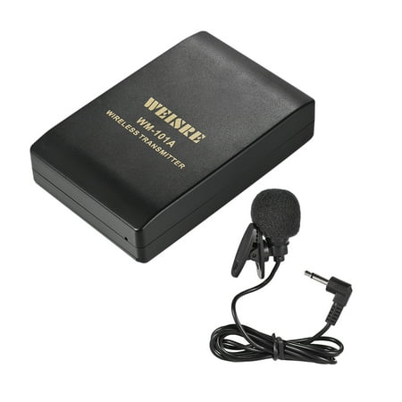Portable Lavalier Lapel Collar Clip-on FM Wireless Microphone System Voice Amplifier 1/4in Output Plug with Bodypack Transmitter Mini Mic Receiver for Teacher Lecturer Conference Speech (Best Wireless Mic For The Money)