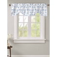 thumbnail image 2 of Tie Up Valance Curtain for Kitchen,Watercolor Blue Bow Rod Pocket Short Curtains Adjustable Tie-Up Shade Valances,Romantic Style Window Treatment for Bathroom Living Room Bedroom, 2 of 8