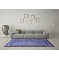 thumbnail image 3 of Ahgly Company Indoor Square Abstract Blue Modern Area Rugs, 3' Square, 3 of 4