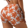 thumbnail image 1 of Fotbe Maple Leaves A Shorts Sin Costuras – Shorts Deportivos de Cintura Alta para Mujer, Elásticos para Gimnasio, Yoga, Running o Ciclismo-XX-Large, 1 of 7