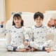 thumbnail image 3 of Conjunto de pijamas de Navidad para niños y niñas, ropa de dormir con cuello redondo y pantalones largos, con dibujos de gatos, para invierno, 3 of 4