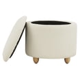 thumbnail image 2 of SAFAVIEH Couture Mariabella Modern Boucle Ottoman with Storage, Ivory, 2 of 7