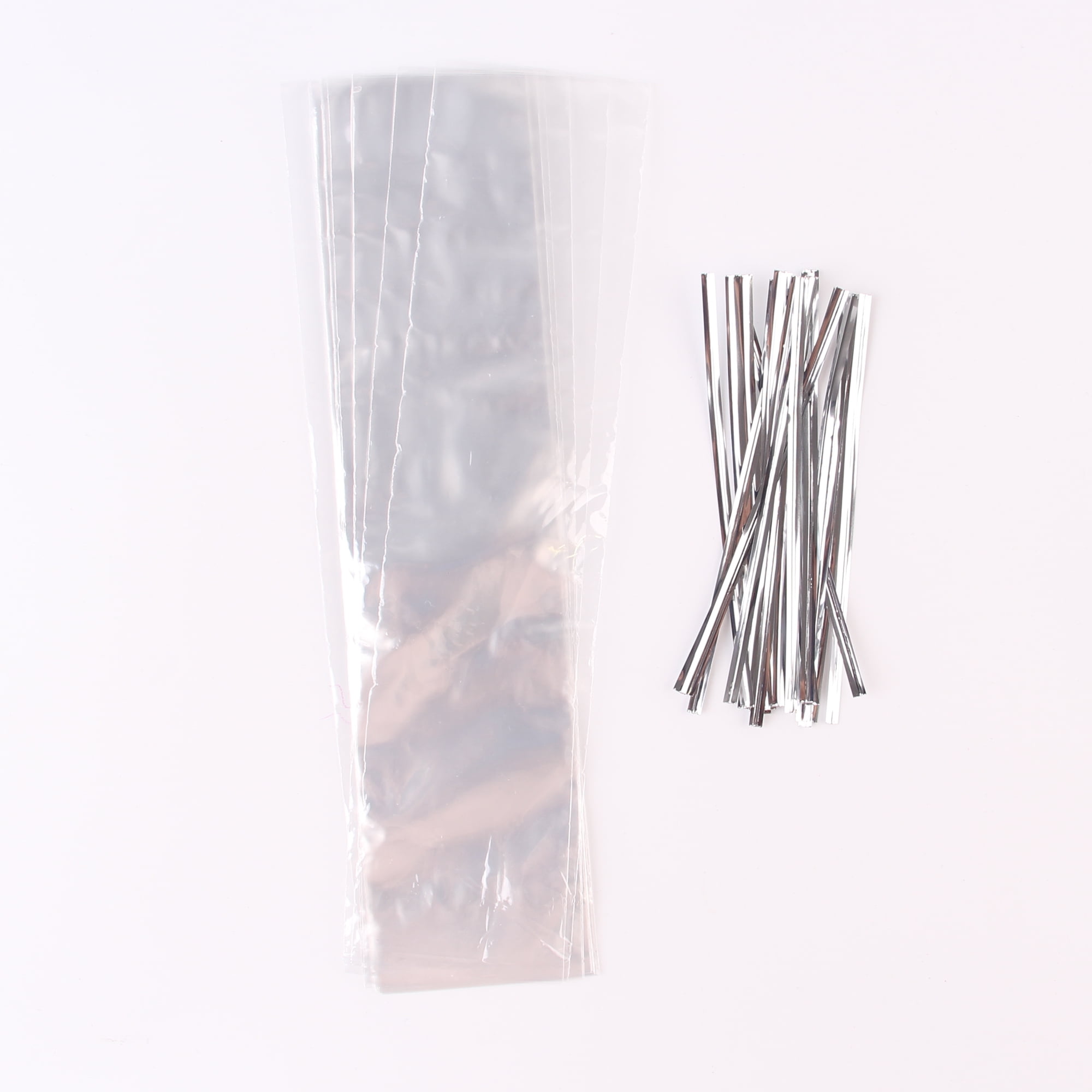 Lot of 100 Large Cello Pretzel Rod Bags 4 x 11 Clear NEW Beef Jerky Candy Treat 