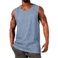 thumbnail image 2 of Hvogkswy Tank Tops Men Solid Color Sleeveless Crew Neck T-shirts Soft Loose Comfortable Outdoor Running Workout Summer Casual Shirts, 2 of 7