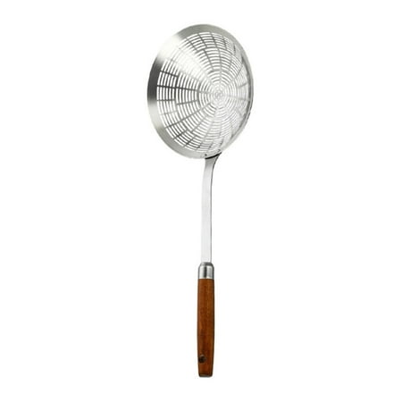 

Stainlesss Steel Large Bowl Slotted Spoon Comfortable Grip Handle Skimmer Ladles for Draining and Cooking Kitchen Utensils Tool (L)