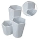 thumbnail image 3 of Naiovety Caja de maquillaje de almacenamiento de contenedor de cubo de contenedor de almacenamiento de pluma de cepillo cosmético de 3 capas Almacenamiento y organización del hogar Gris, 3 of 6
