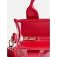 thumbnail image 4 of No Boundaries Women's Game Day Clear Boxy Mini Tote Bag, Red, 4 of 5