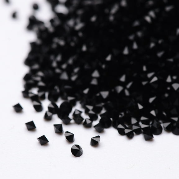 Grade AAA Faceted Diamond Glass Pointed Back Rhinestone Cabochons Jet 2mm about 14400pcs/bag