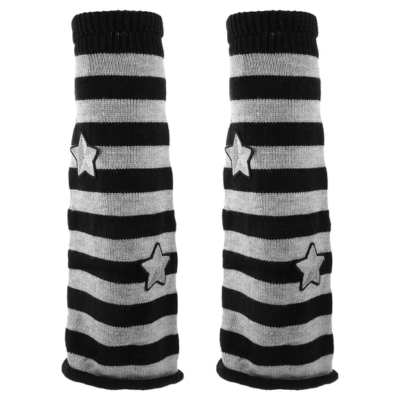 1 Pair Striped Leg Warmers Women Leg Warmers Knitting Leg Warmers Warm Leg Warmers