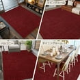 thumbnail image 6 of Dark Red 5x8 Area Rugs, Farmhouse Burlap Solid Red Color Modern Linen Texture Non-Skid Rubber Backing Large Rectangle Rugs - Living Room Bedroom Home Office, Indoor Floor Mat Carpets Washable Rug, 6 of 9