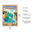 thumbnail image 2 of Hawaiian Surfriders - Hawaii Hula Dancers - Vintage Hawaiian Travel Poster by Kerne Erickson - Master Art Print (Unframed) 13in x 19in, 2 of 4