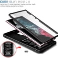 thumbnail image 2 of Case for Galaxy S22 Ultra, Camera Cover Phone Case with Rotation Ring Stand for Samsung Galaxy S22 Ultra - Black, 2 of 14