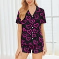 thumbnail image 2 of Womens Set,Casual Turndown Button Print Short Sleeve Blouse Short Pants,Short Sleeve Blouse, 2 of 8