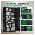 thumbnail image 6 of WDZS Metal Garage Storage Cabinets with Lock Door and Adjustable Shelves, Steel Tool Cabinets for Home,Office,Warehouse Organisieren (Black), 6 of 9