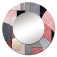 thumbnail image 2 of Designart "Transcendent Angles in Pink II" Abstract Shapes Rund Mirror For Wall Decor - Large Pink Round Print Mirror - Round Glam Mirror 23" x 23" Inch - Wall Mounted Round Large Mirror, 2 of 5