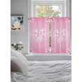 thumbnail image 3 of Valentine's Day Bathroom Window Curtain, Pink Bowknot Ribbon Modern Mother's Day Light Filtering Coffee Kitchen Curtains, Bedroom Living Room Curtains 2 Panel 84"x54", 3 of 6