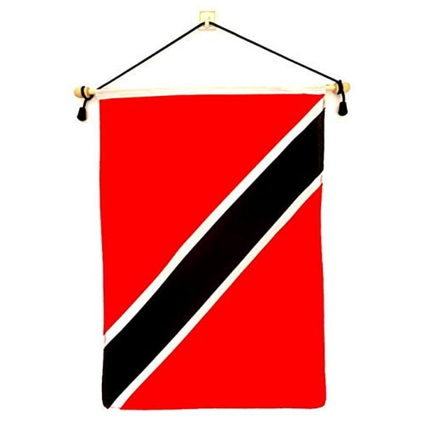 Trinidad And Tobago 12 X18 Polyester Wall Banner Flags 12 X18 Trinidad And Toboggan Wall Or School Flag Mounted On A Birch Wood Banner Pole Much Larger Than Mini 4 X6 Banner Flags