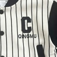 thumbnail image 5 of Esaierrr Baby Kids Boys College Style Jacket Vertical Stripes Baseball Jacket Spring Autumn Coats 1-6Y Lightweight Tops, 5 of 7