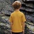thumbnail image 5 of Kiijoy Big Boys Vintage Shirt Solid Lace Up Summer Short Sleeve Shirt for Children, 5 of 8