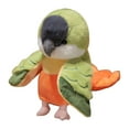 thumbnail image 1 of Marionetas de mano de loro de peluche de 20 cm, marionetas educativas. Verde y naranja, 1 of 9