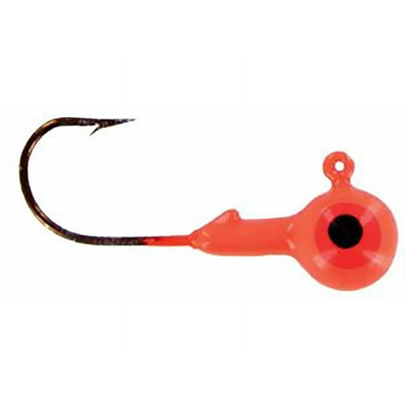 Big Bite Baits Double Dot 1 Color 1/8oz Round Ball Jighead White