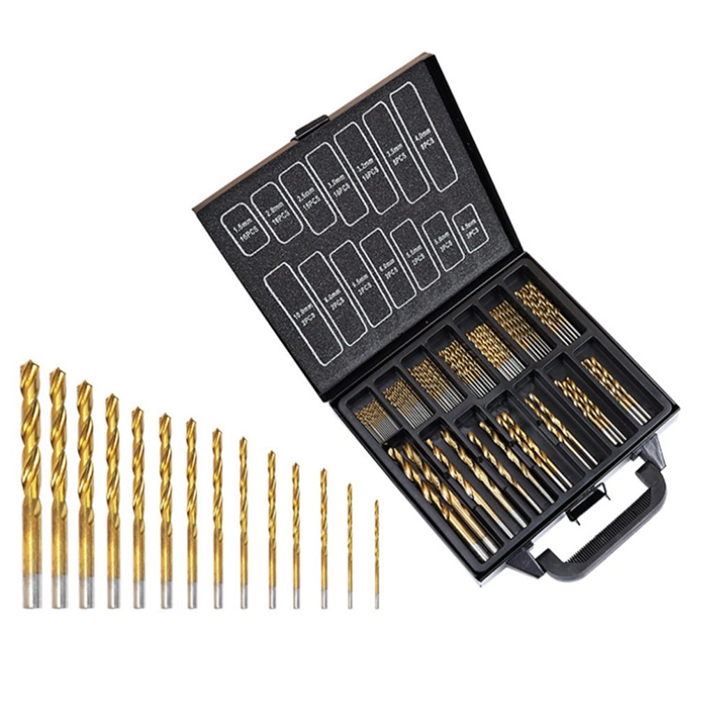 High Quality Titanium Coated 99 Pc Piece HSS Drill Bit Set 1.5MM-10MM with Case 