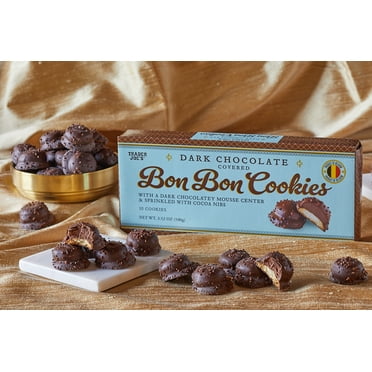 Pack of 3 - TJs Dark Chocolate Covered Bon Bon Cookies 3.52 Oz