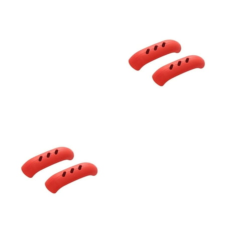 

Guardung Pack of 2 Pot Holder Silicone Heats Insulation Kitchen Skillet Handle Cover Nonslip Washable Cooking Assist Cookware Sleeve (Red ) 2PCS