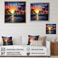 thumbnail image 4 of Designart "Palm Trees Tropical Painting II" Landscapes Floater Framed Canvas Print, 4 of 7