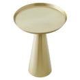 thumbnail image 4 of Modway Maren Round Iron Metal Side Table with Conical Pedestal Base in Brass, 4 of 10