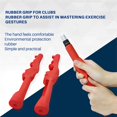 thumbnail image 4 of Golf Club Grip Breathable Bendable Soft Rubber Rubber Golf Teaching Hand Aid Practical Golf Training Hand Grip for Man Woman Outdoor, 4 of 9