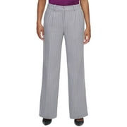 Calvin Klein Womens Chevron Office Wide Leg Pants Gray 2