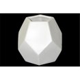 thumbnail image 1 of Collection Tendances Urbaines 45924 Vase Hexagonal en Céramique avec Motif Design Corps & Fond Conique&44; Blanc, 1 of 1