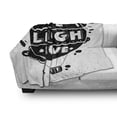 thumbnail image 3 of Live Laugh Love Soft Flannel Fleece Throw Blanket, Air Balloon Clouds Sun Hipster Illustration Philosophy Motto, Cozy Plush for Indoor and Outdoor Use, 50" x 60", Black and White, by Ambesonne, 3 of 6