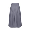 thumbnail image 5 of Idoravan Skirts for Women Trendy Summer Pleated Maxi Skirt Mesh Trendy Elastic Waist Skirts Women High-Waist Solid Color Casual Chiffon Skirt Pleated Skirt A-Line Maxi Dress, 5 of 6