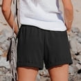 thumbnail image 3 of MEZZALL Women Casual Solid Color Elastic Waist Pocket Athletic Shorts Comfortable Workout Running Yoga Shorts Breathable Summer Daily Bottoms, 3 of 5
