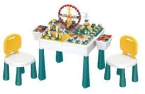 Big Building Blocks Table Chair Fence Accessories Sets Compatible Duplo Classic 